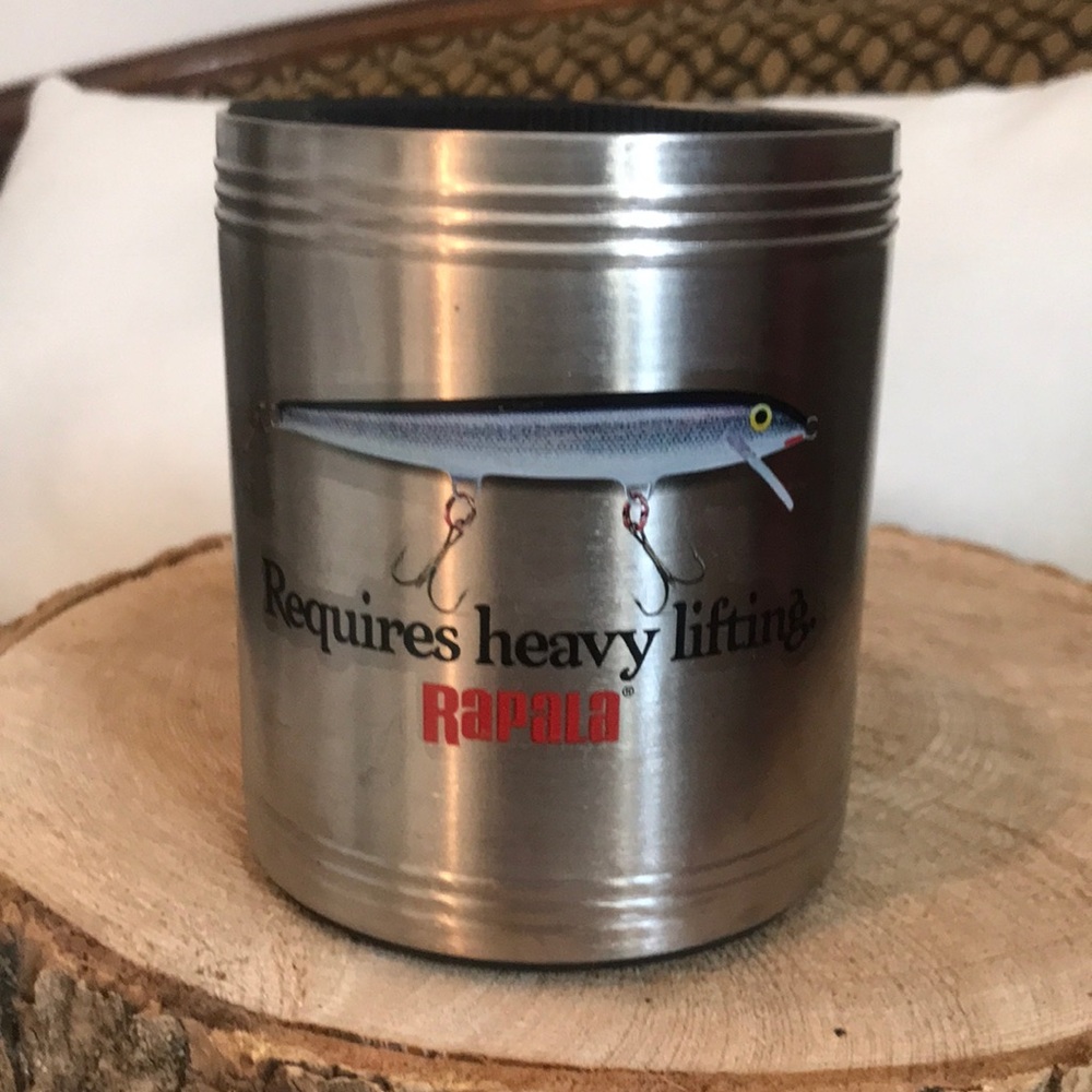 Repala fishing Lure Beer / Bottle can holder metal cozier.